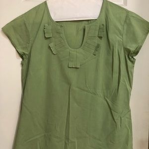 Green Petite Small Banana Republic blouse